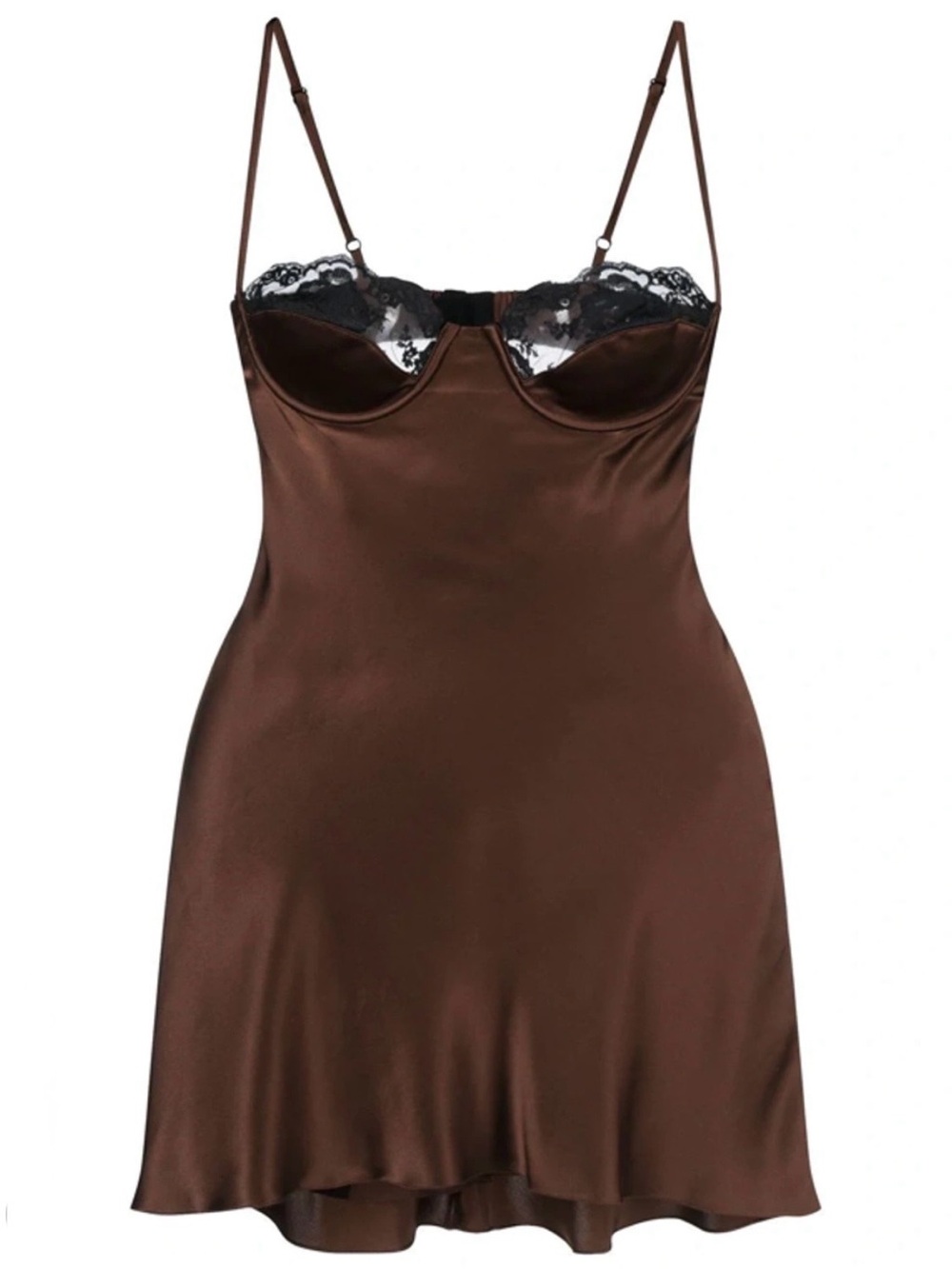 Mirror Palais Underwire Slip Dress in Hershey's Kiss